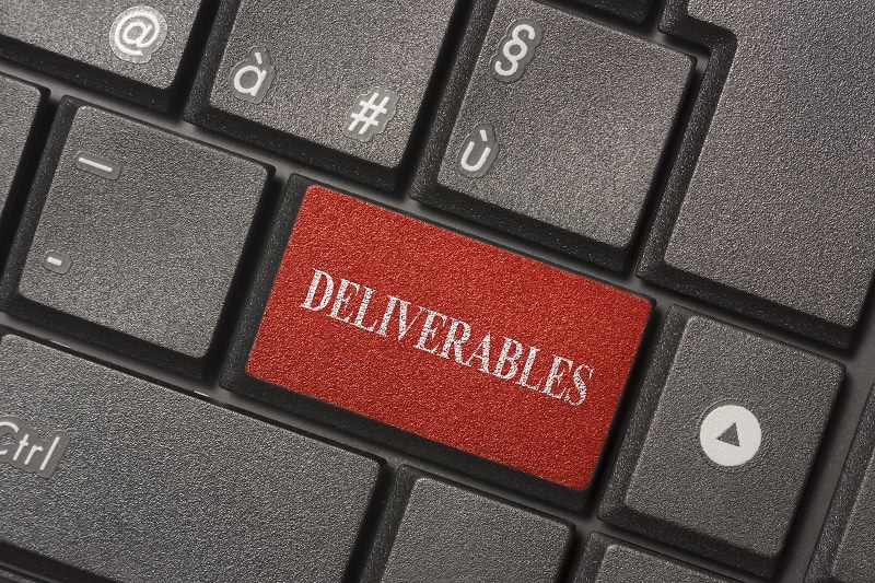 Deliverables Button on Keyboard