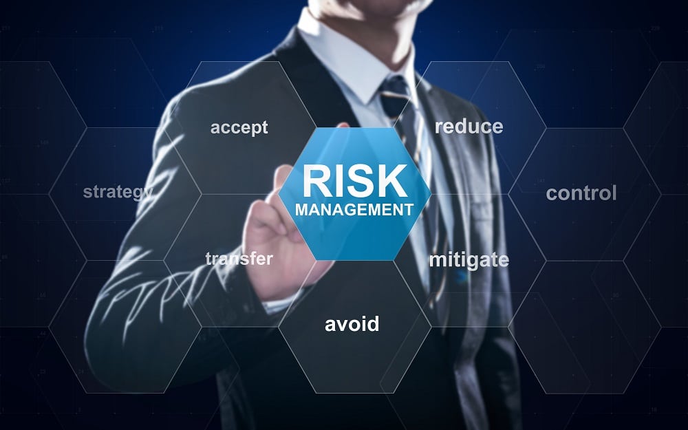 What is the risk management strategy in projects and its types?